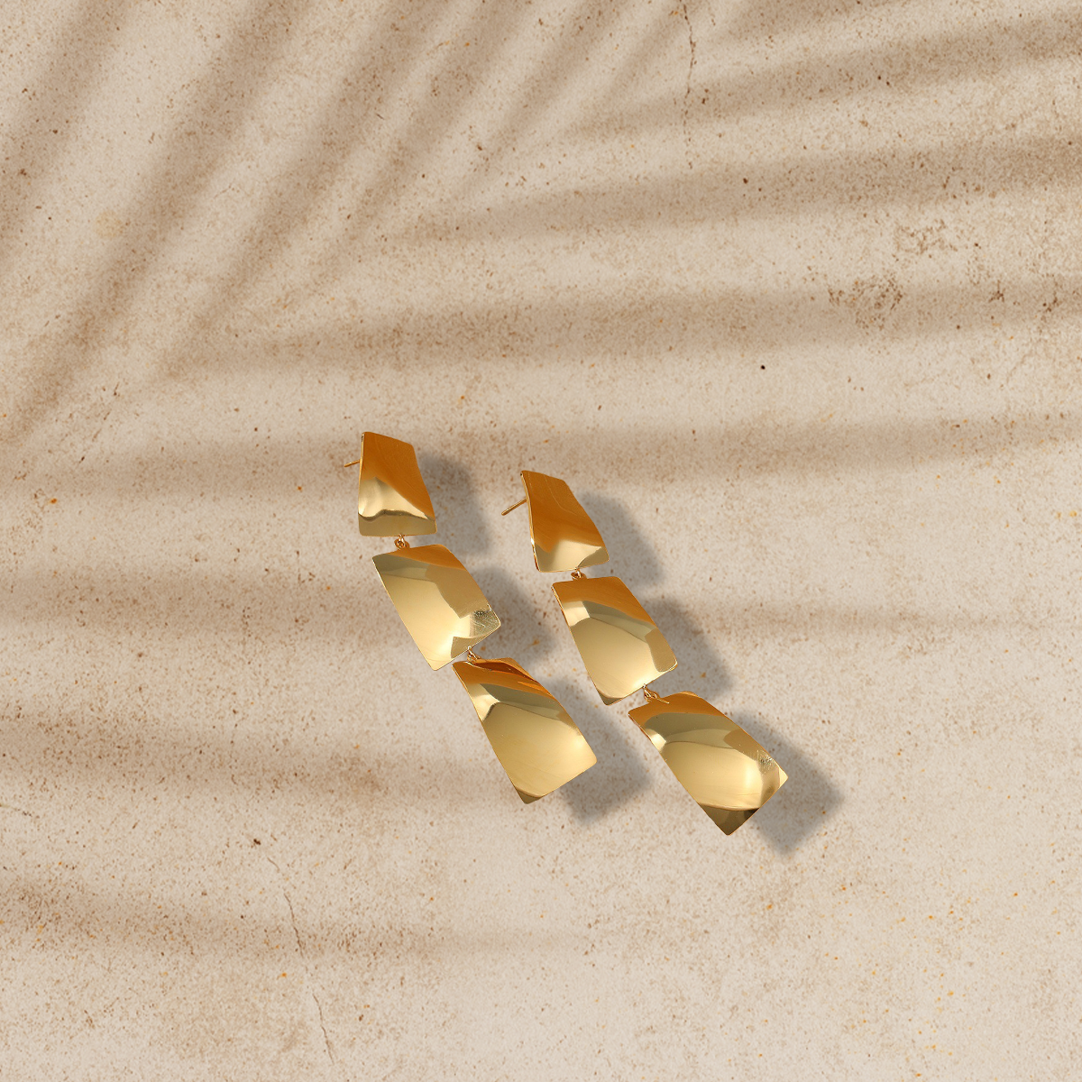 Geometric Plate Drop Earrings