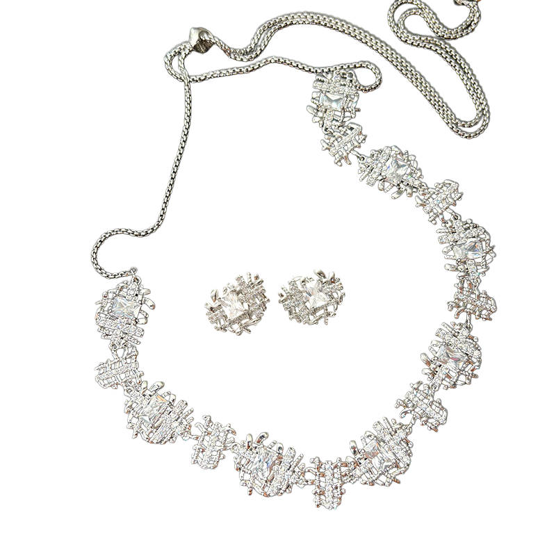 Statement Cubic Cluster Earrings