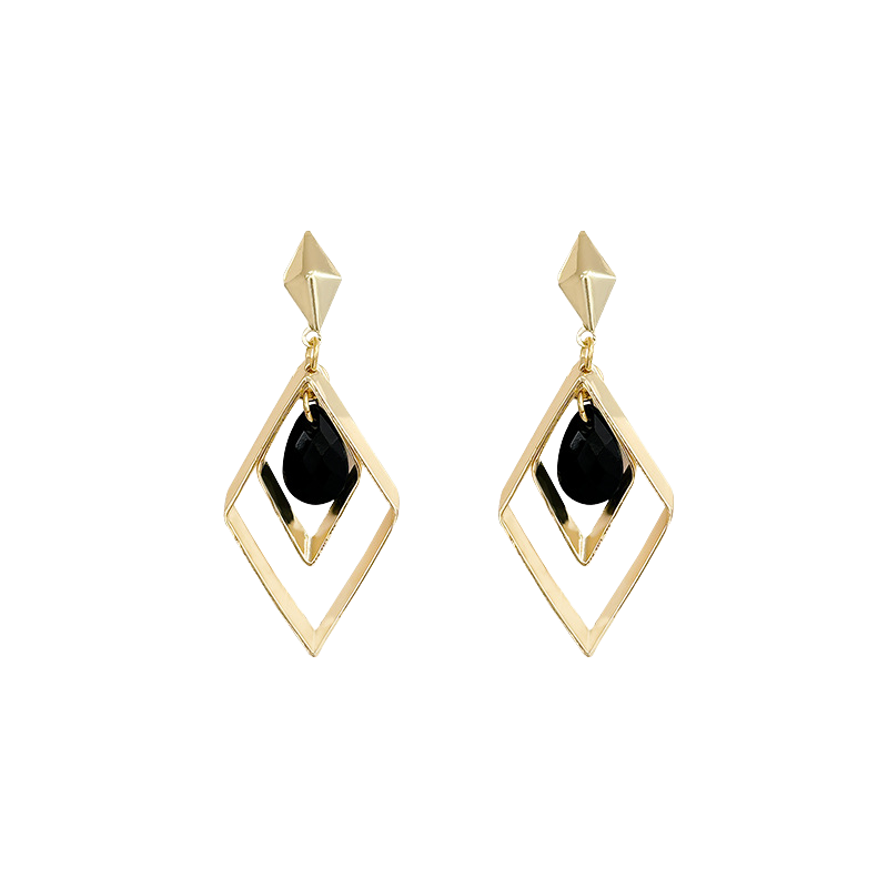 Geometric Frame Drop Earrings