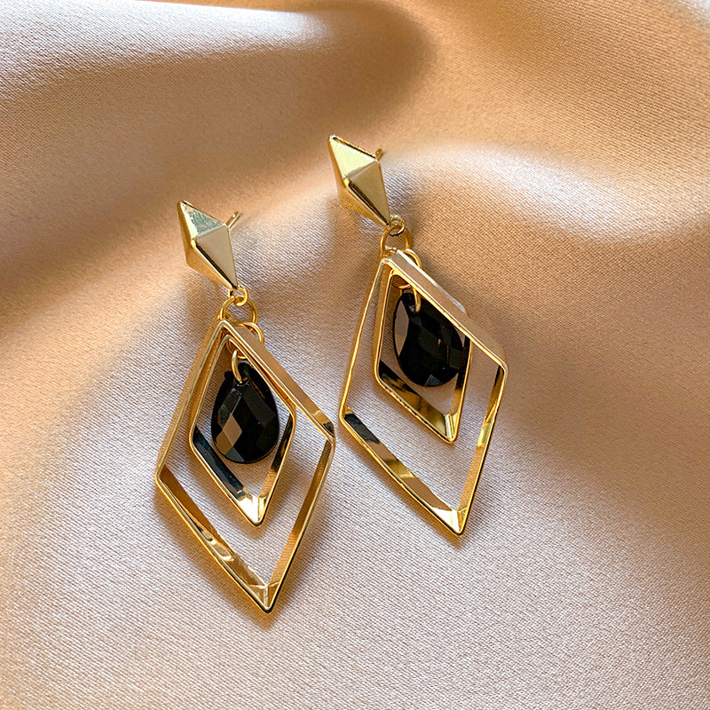Geometric Frame Drop Earrings