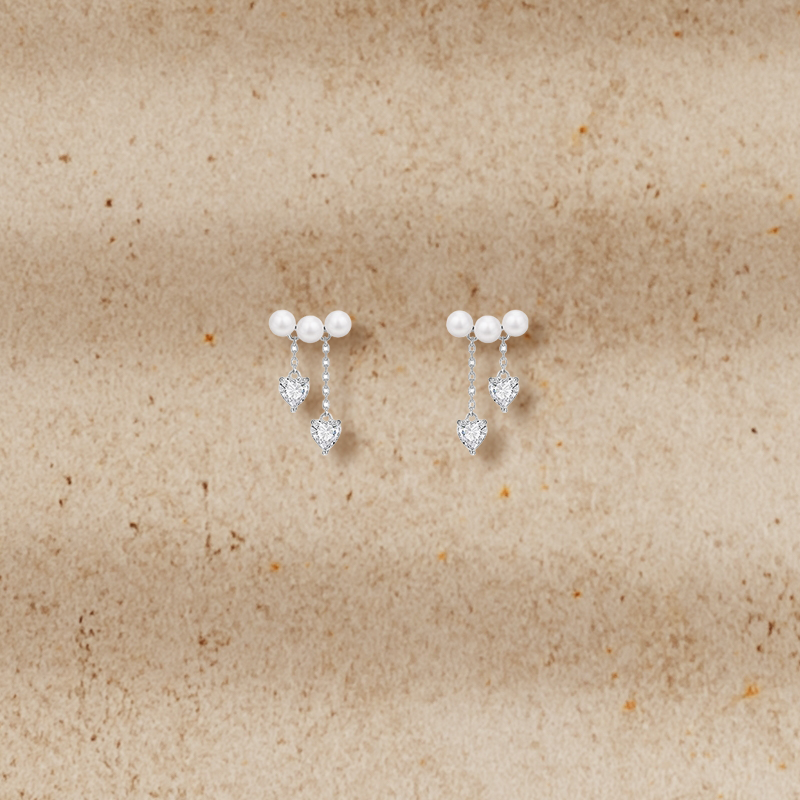 Pearl & Chain Drop Earrings