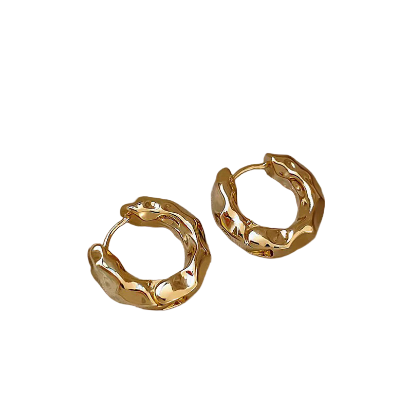Organic Texture Hoop Earrings