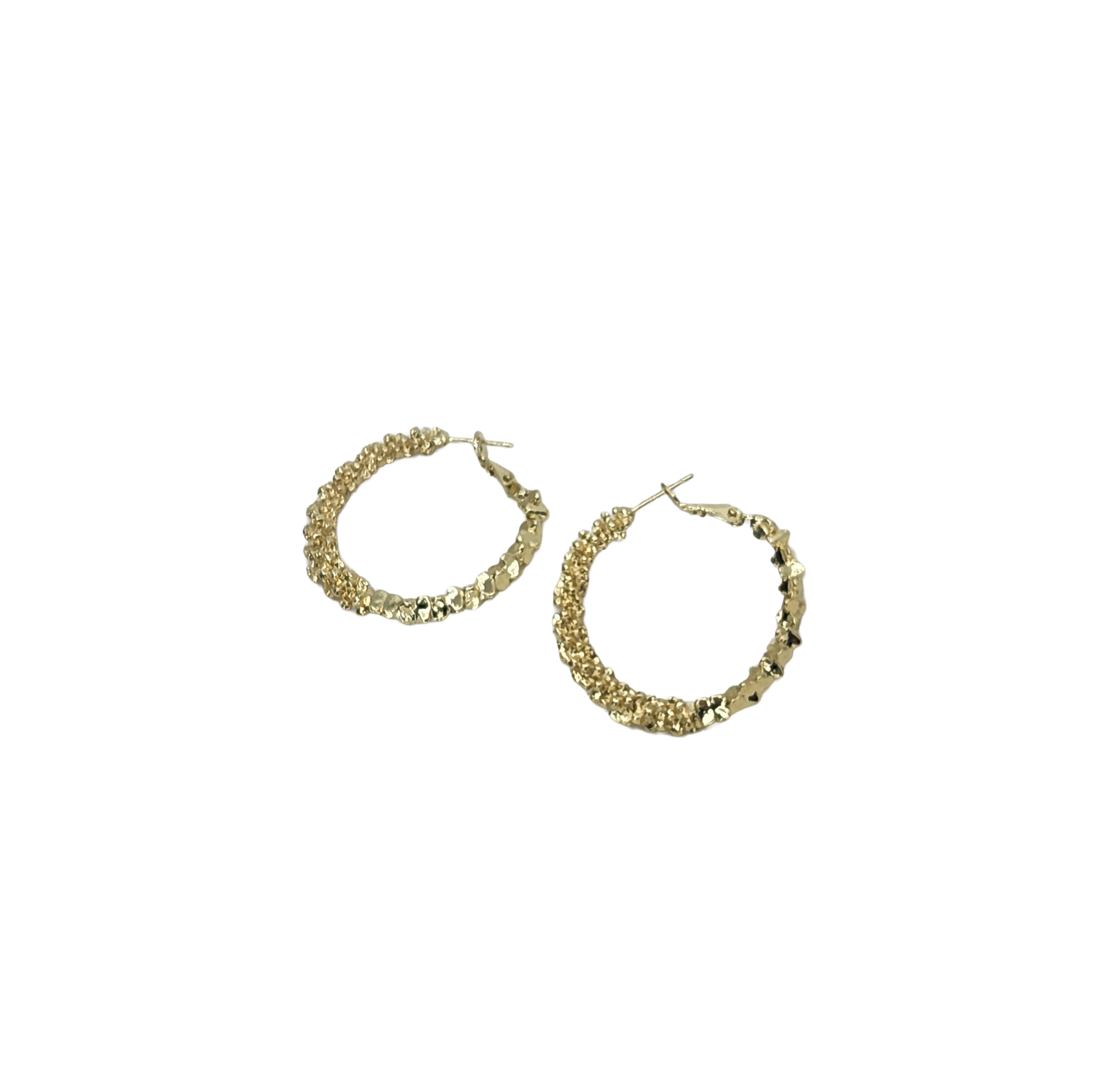Stone Hoop Earrings