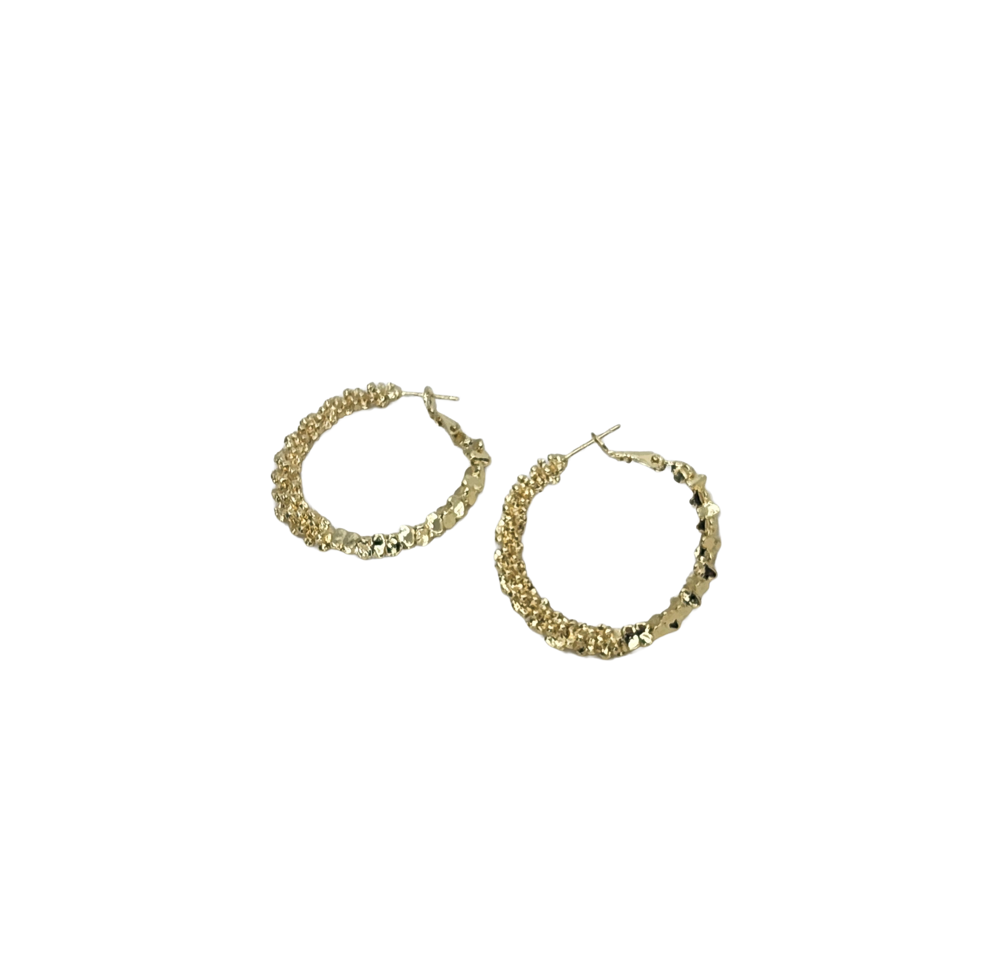 Stone Hoop Earrings