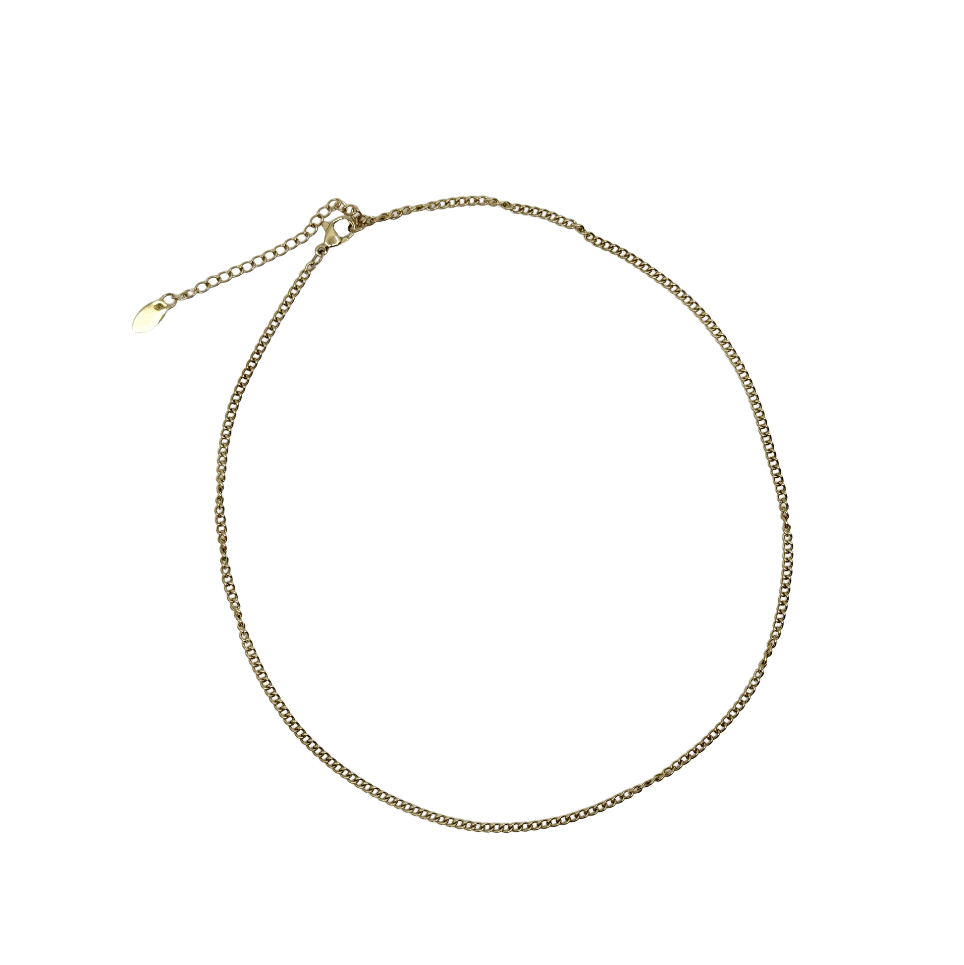 Wavy Cross Gold Chain Necklace