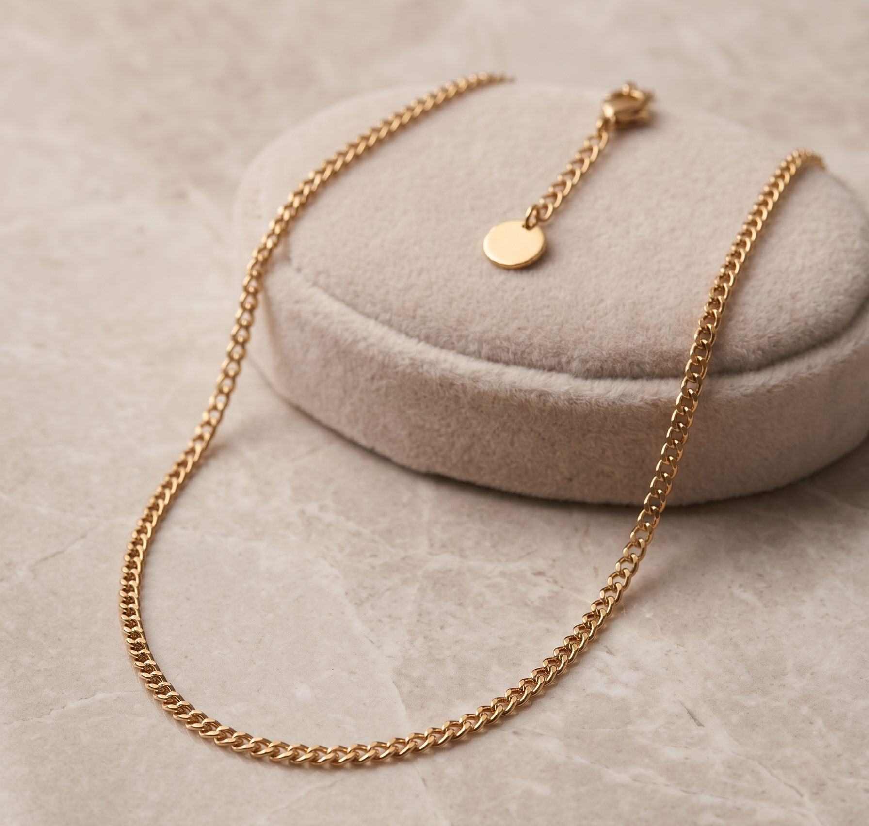 Wavy Cross Gold Chain Necklace