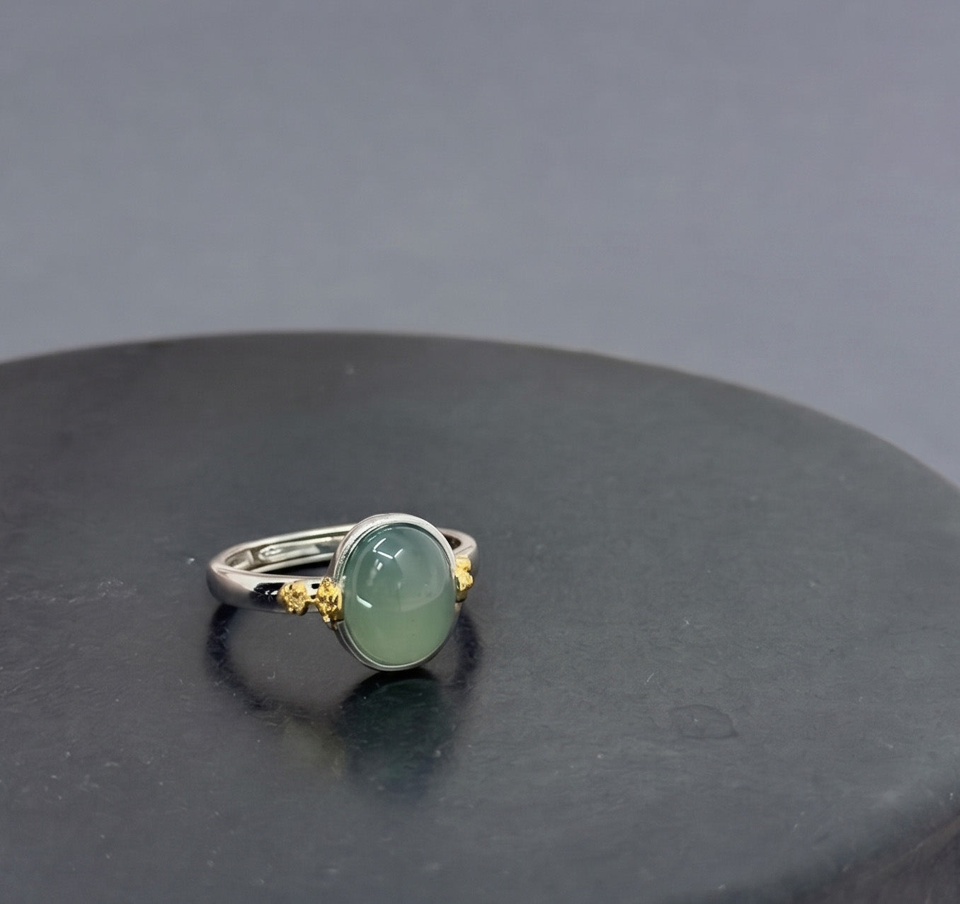 Jade Dome Accent Ring