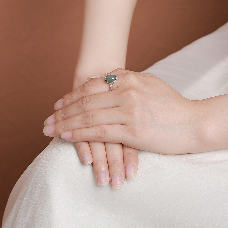 Jade Dome Accent Ring