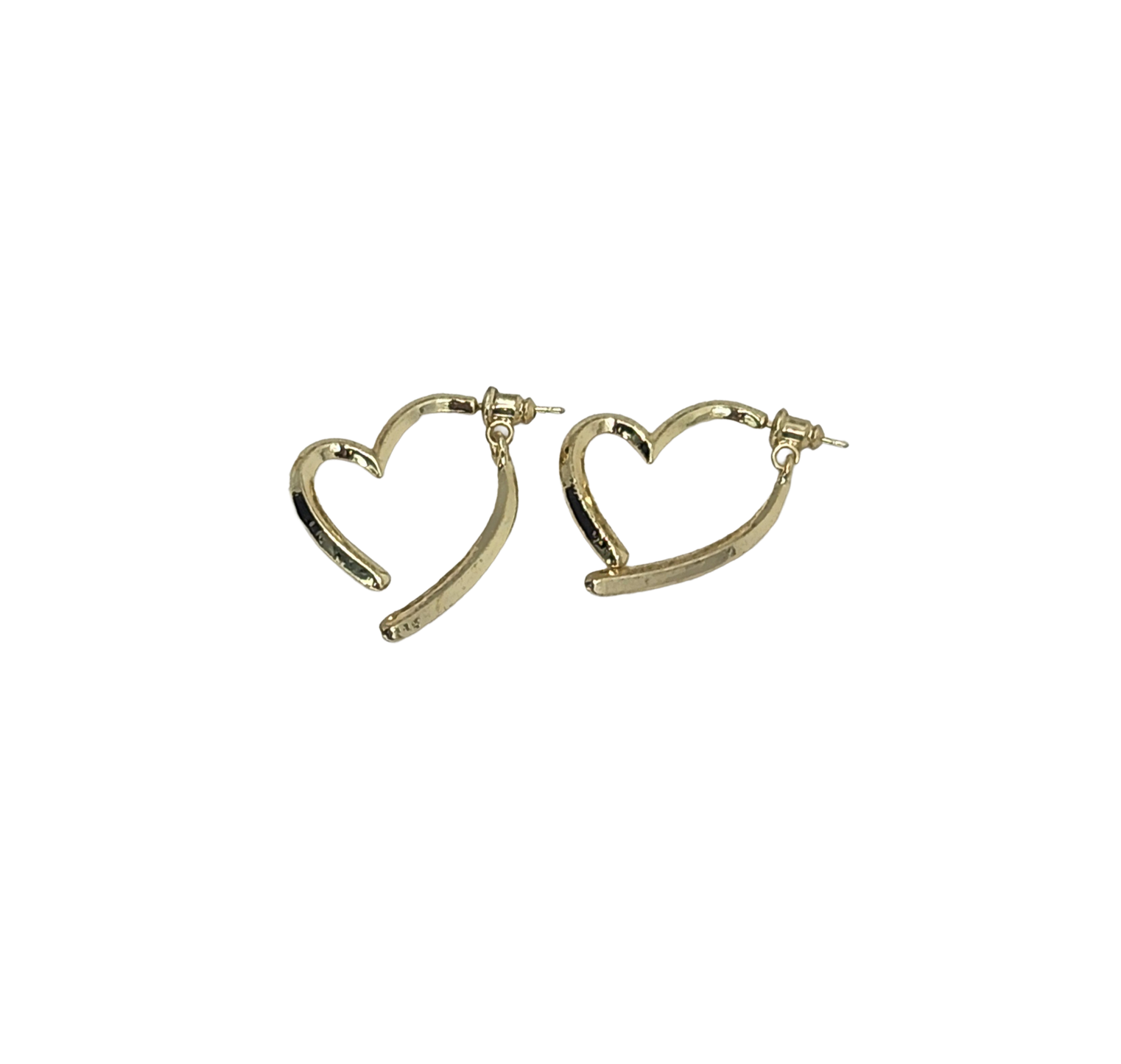 Open Heart Hoop Earrings