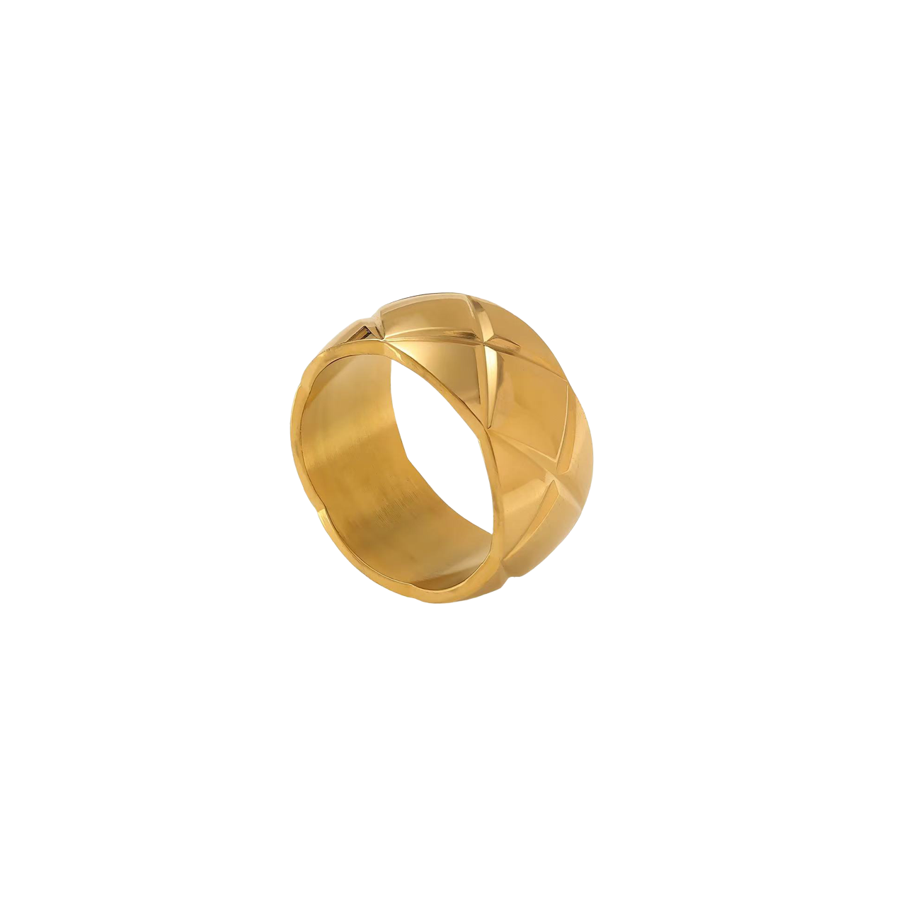 Grid Texture Band Ring