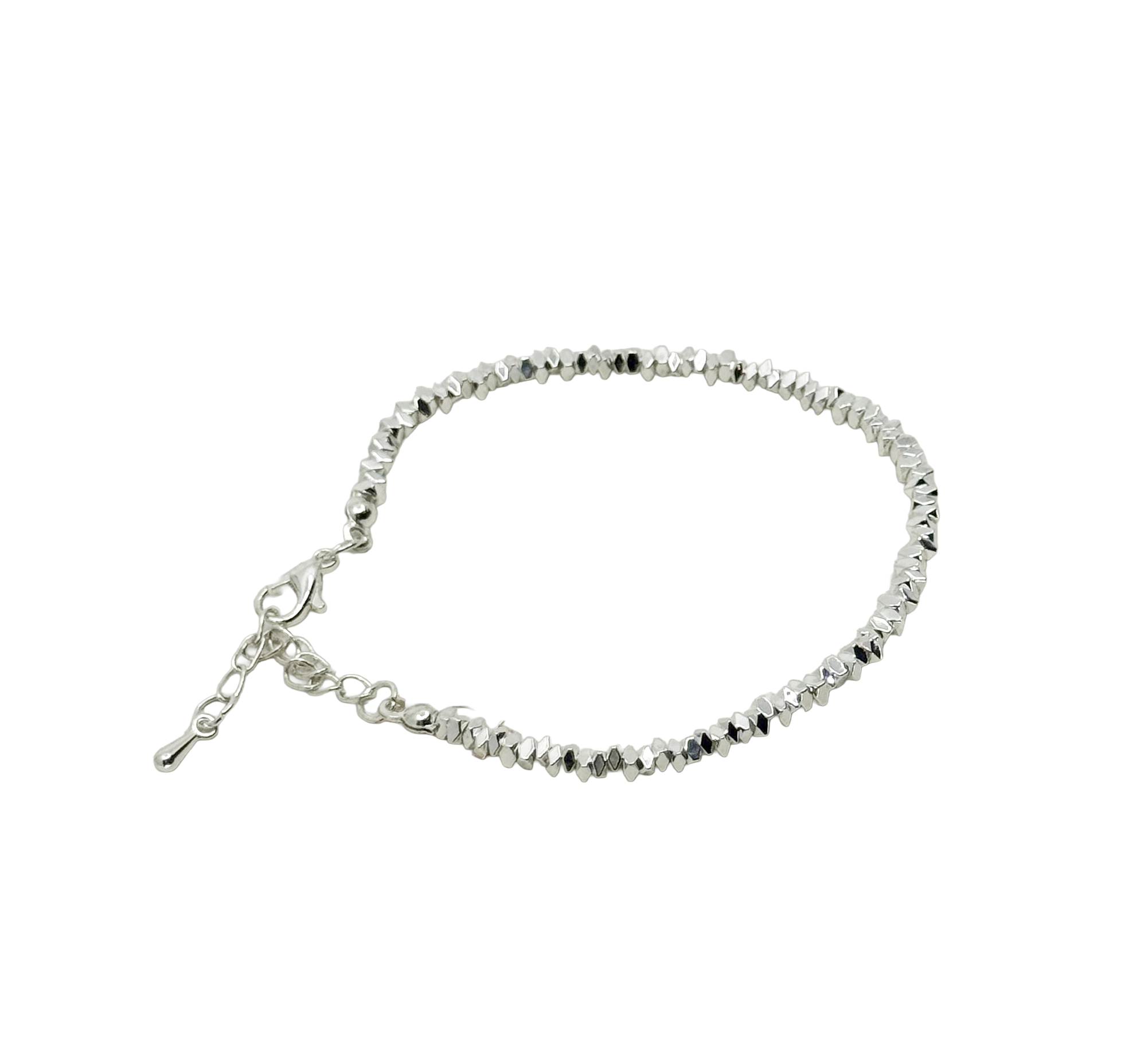 Silver Crush Bead Bracelet
