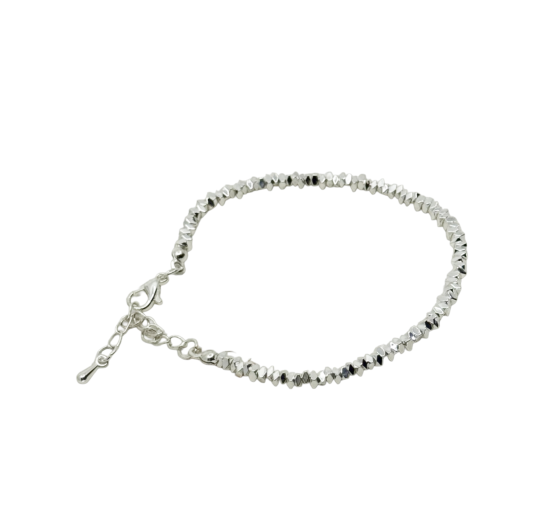 Silver Crush Bead Bracelet