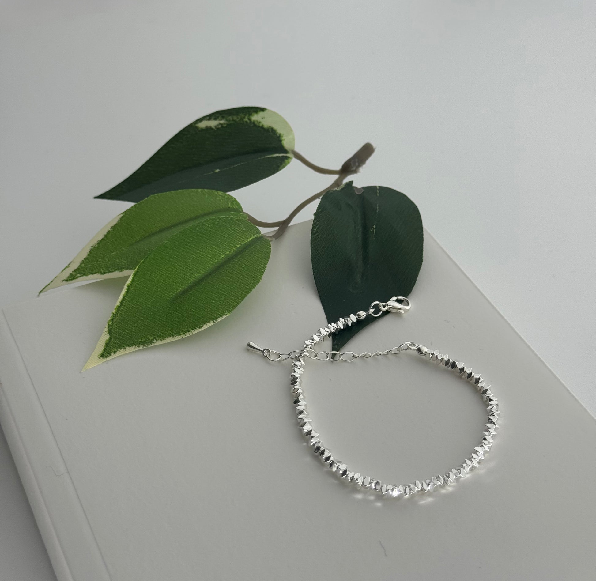Silver Crush Bead Bracelet
