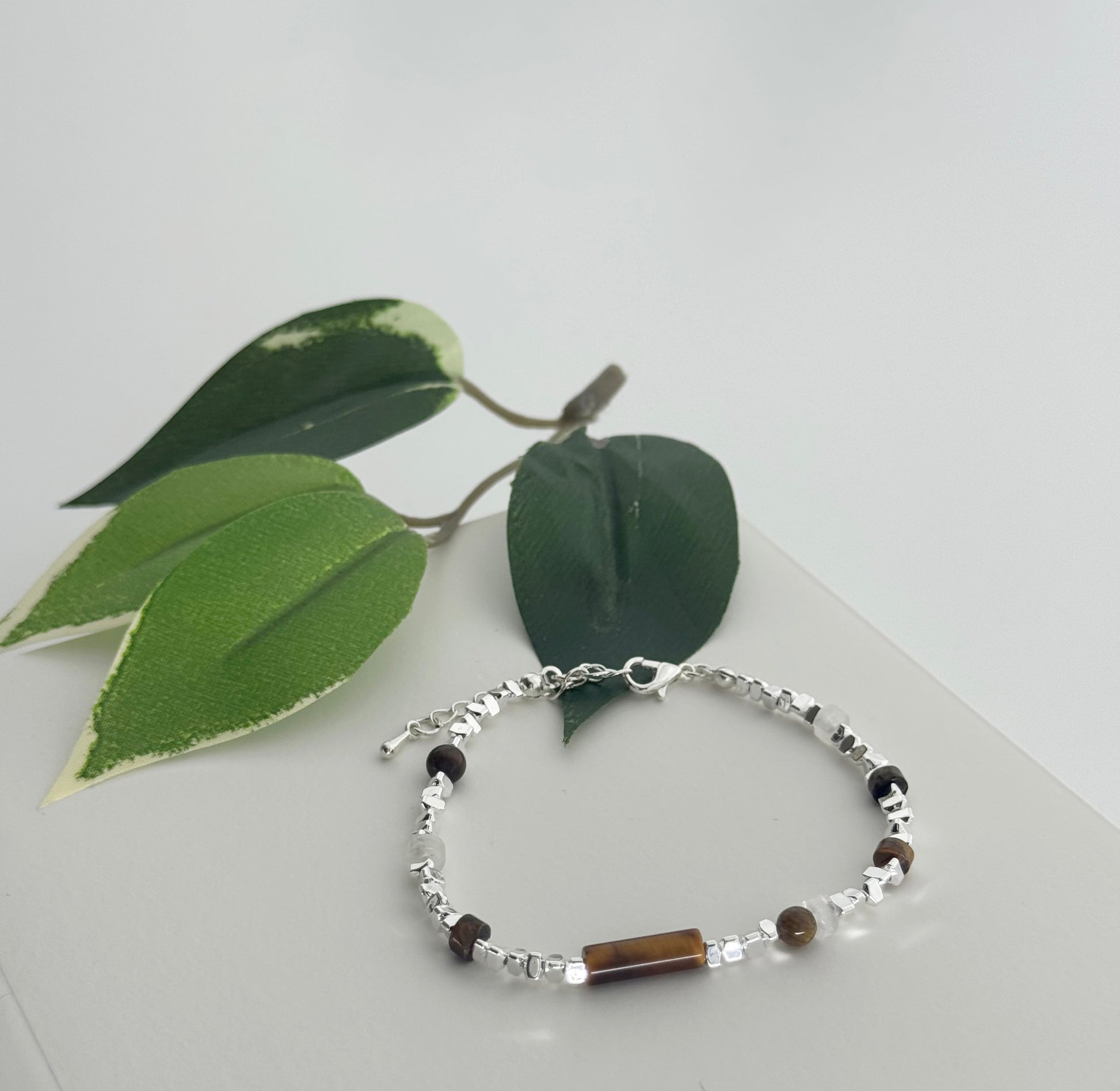 Earthy Prism Bead Bracelet