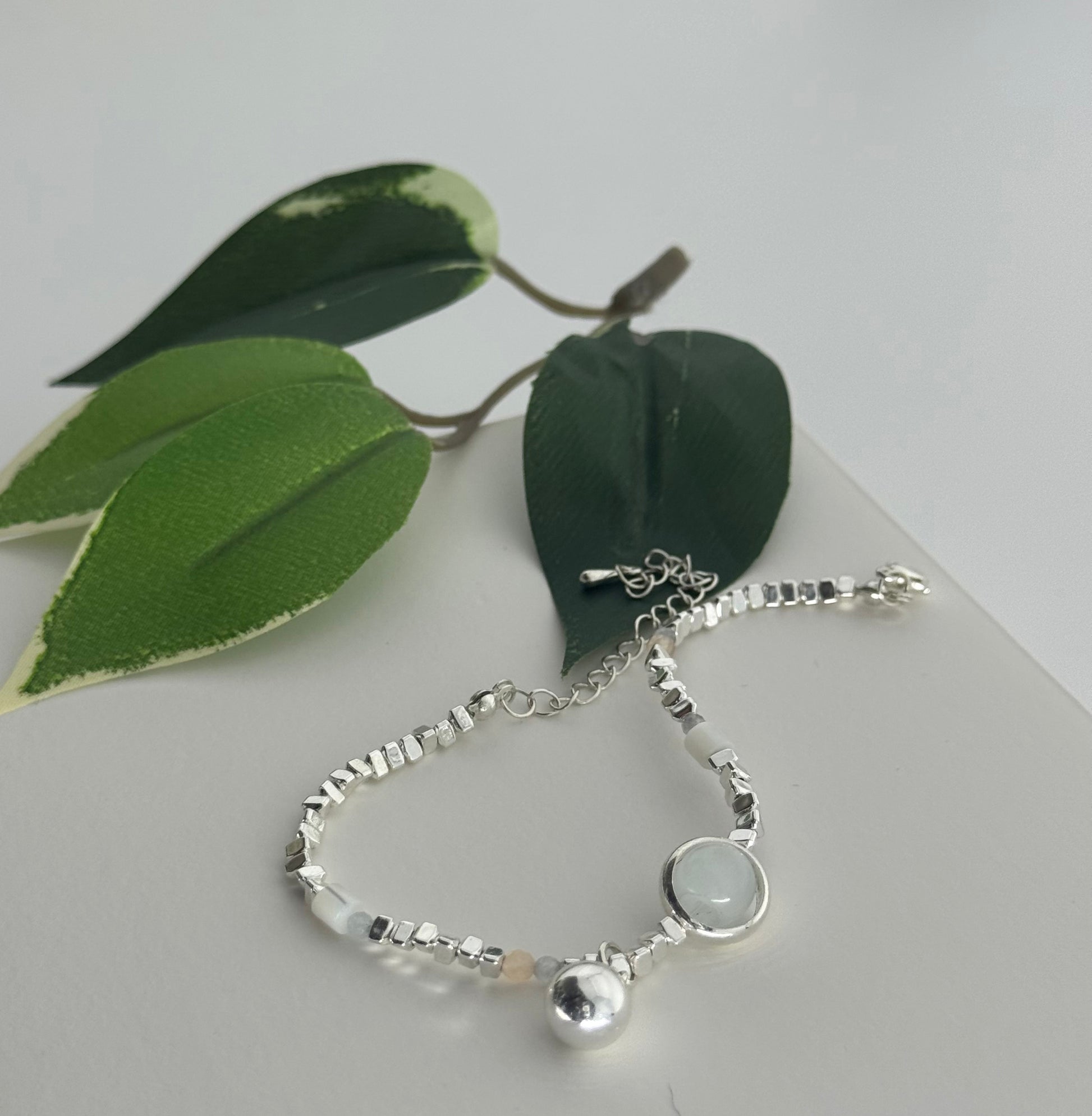 Lunar Orb Bead Bracelet
