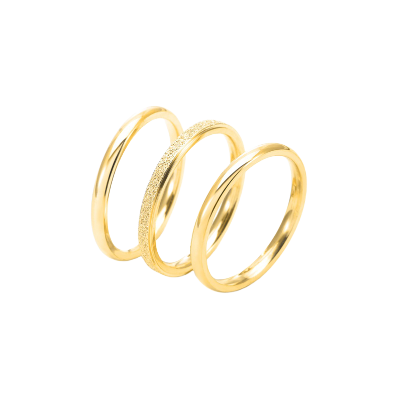 Trio Slim Band Ring Set