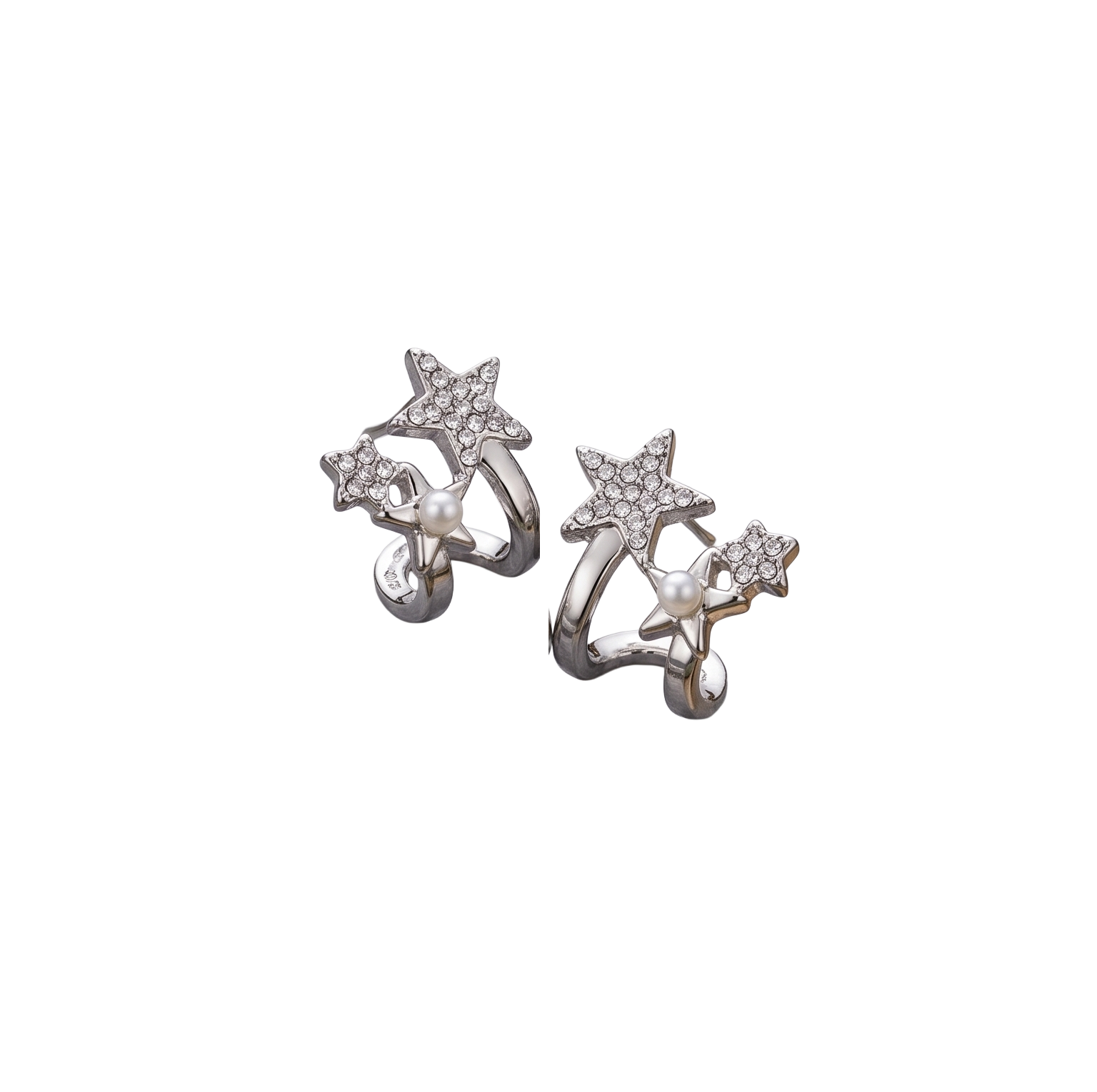 Star & Pearl Stud Earrings