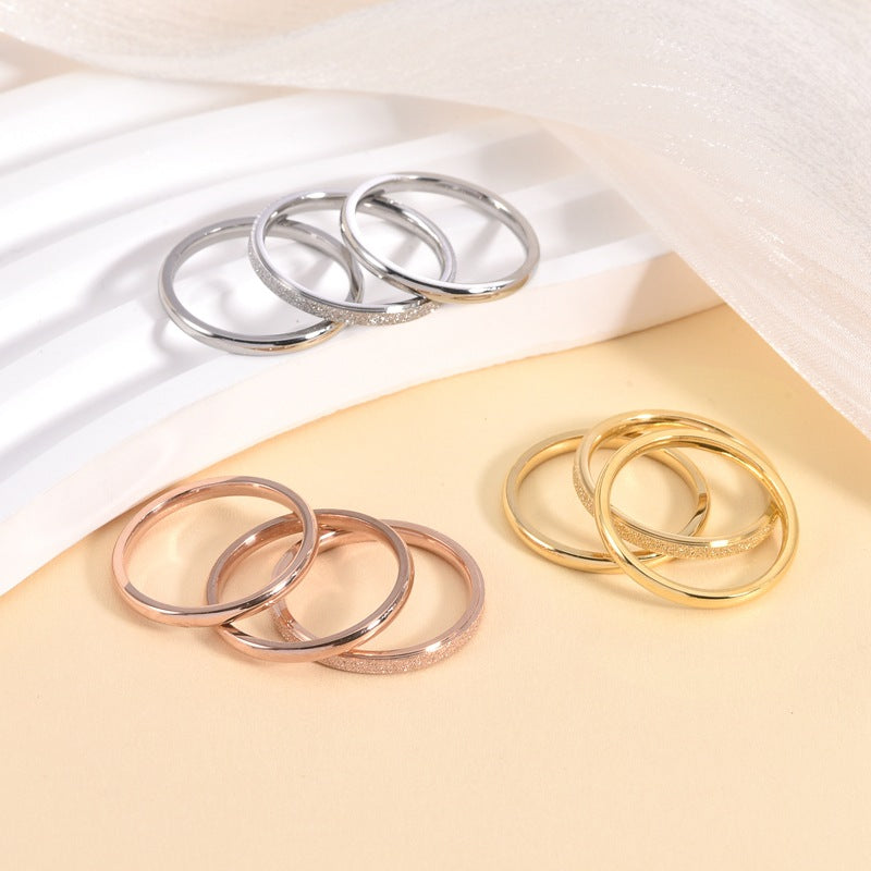 Trio Slim Band Ring Set