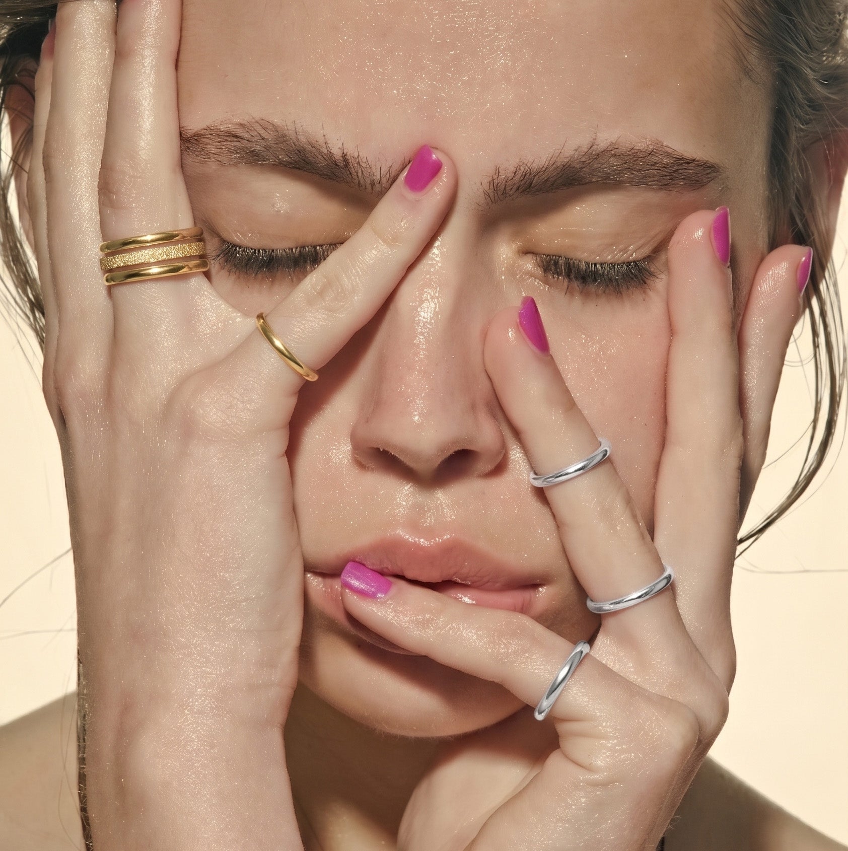 Trio Slim Band Ring Set
