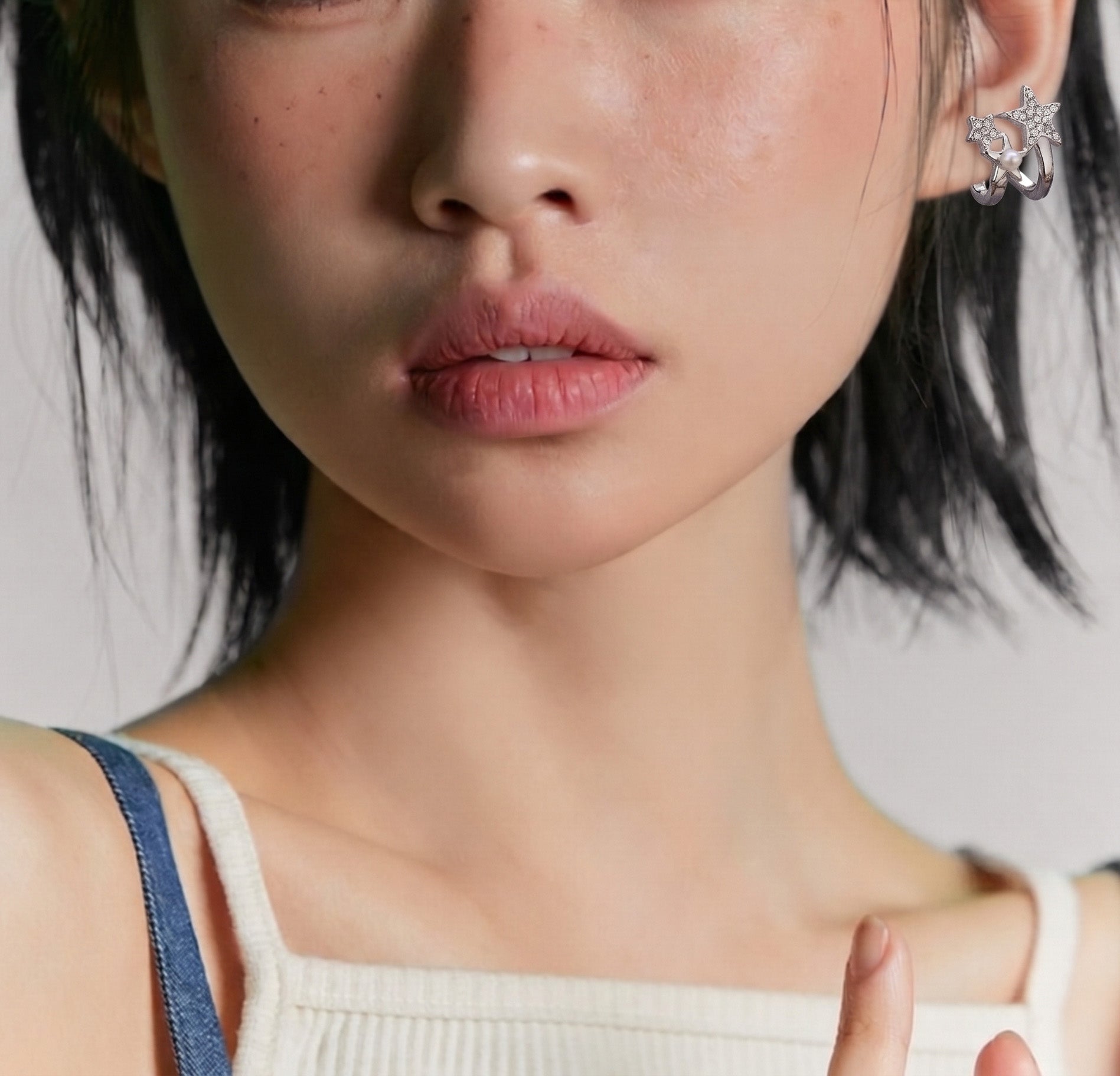 Star & Pearl Stud Earrings