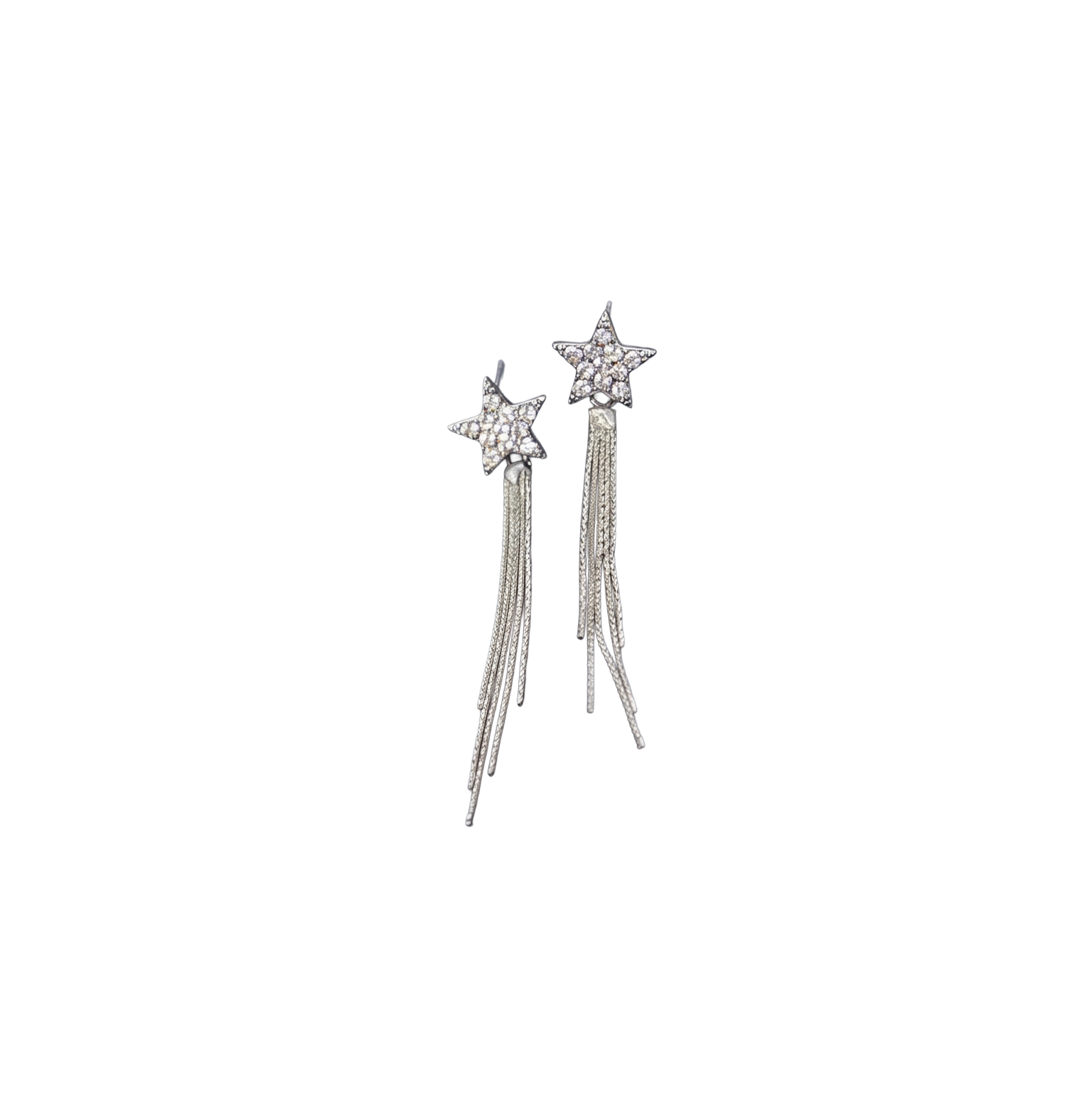 Star Fringe Drop Earrings