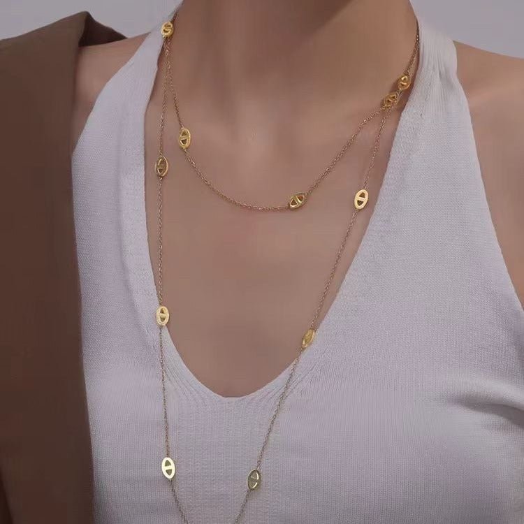 Long Link Accent Necklace
