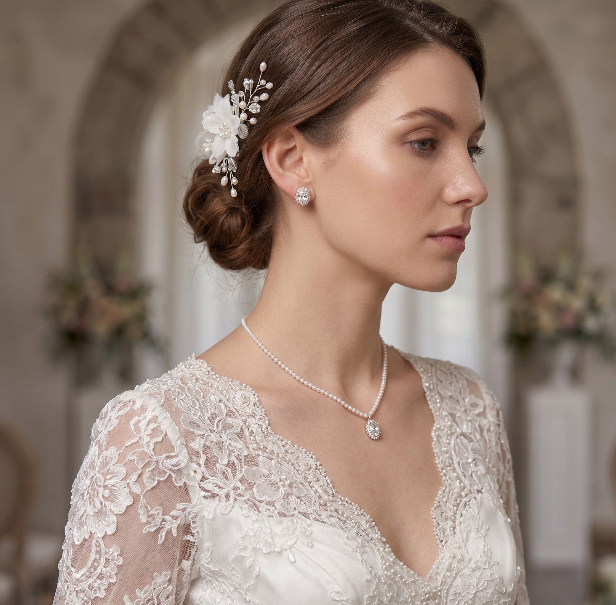 Oval Halo Stud Earrings