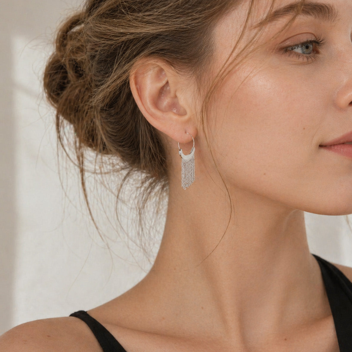 Fringe Ring Drop Earrings