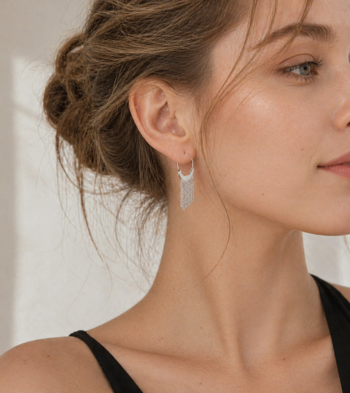 Fringe Ring Drop Earrings