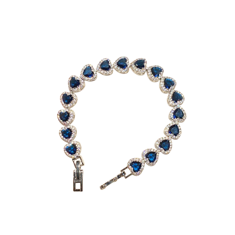 Sapphire Heart Tennis Bracelet