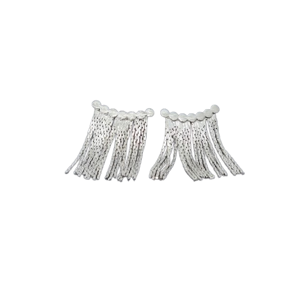 Slim Draped Fringe Earrings