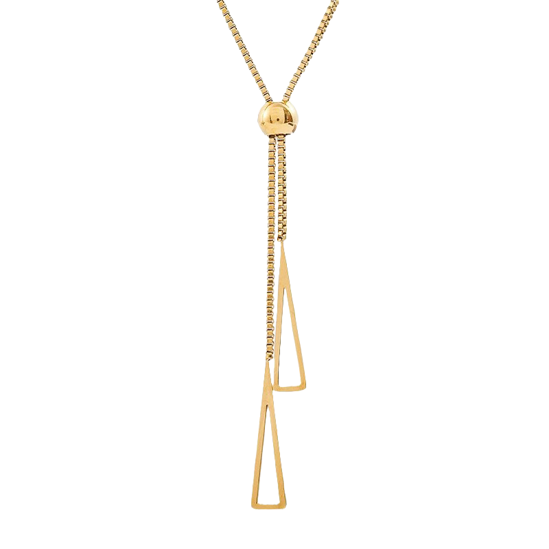 Dual Drop Slide Pendant Necklace