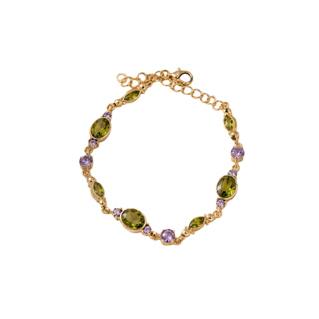 Olive Shine Tennis Bracelet
