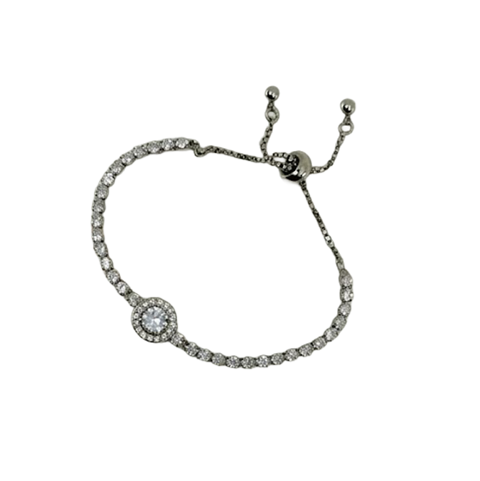 Halo Round Tennis Bracelet