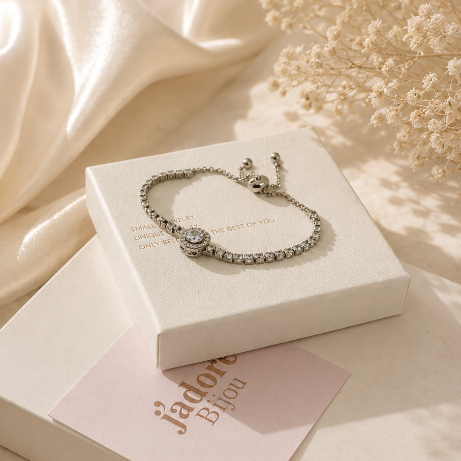 Halo Round Tennis Bracelet