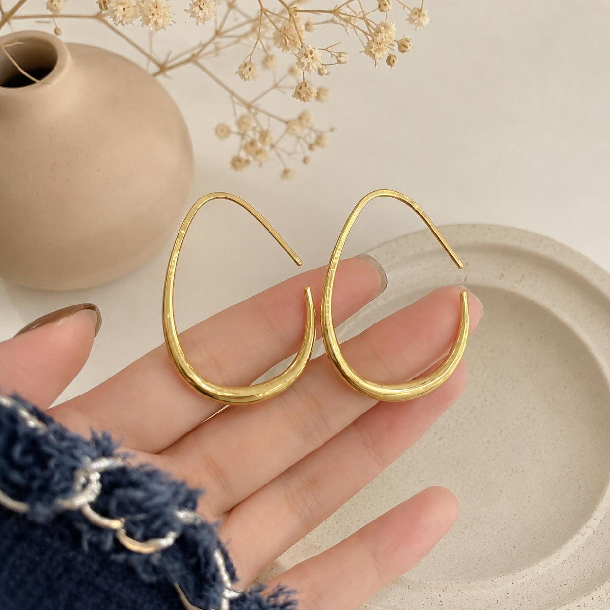 Teardrop Hoop Earrings