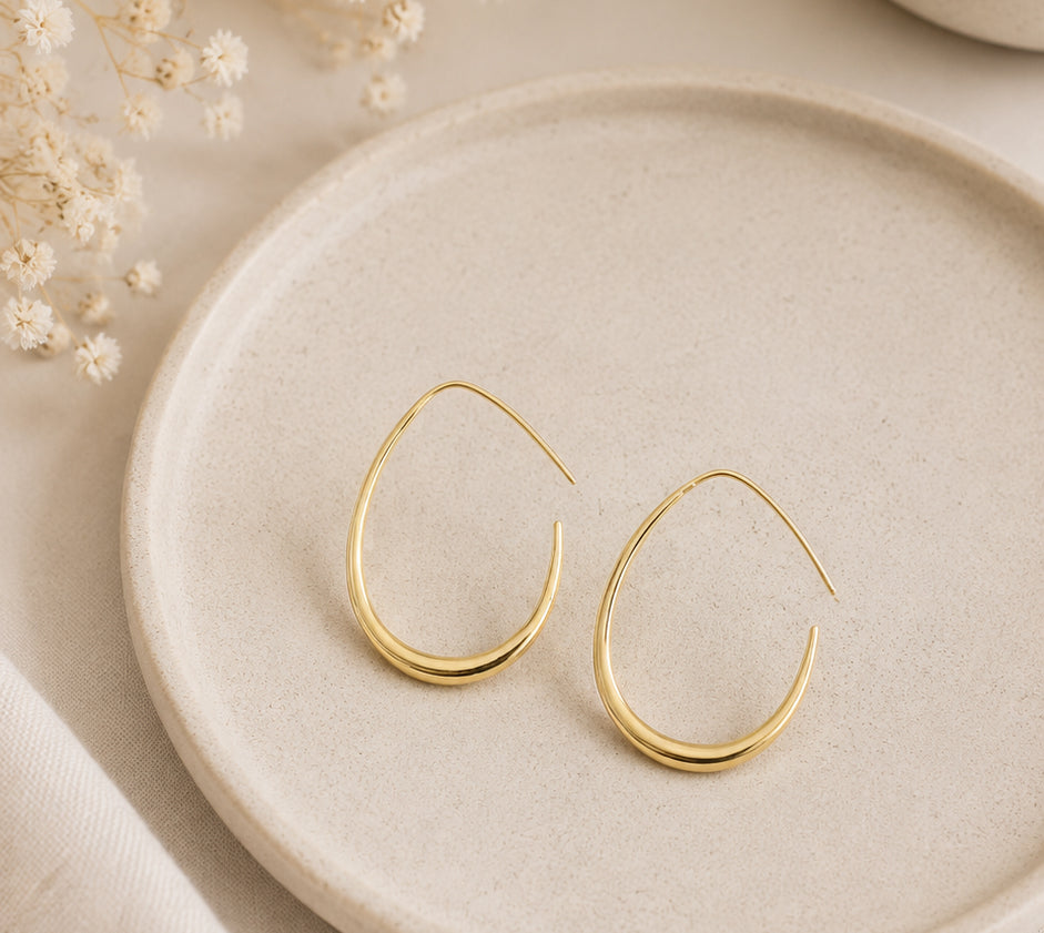 Teardrop Hoop Earrings