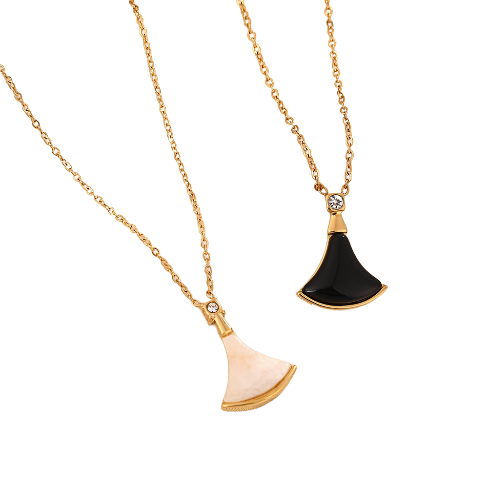 Fan Shape Pendant Necklace