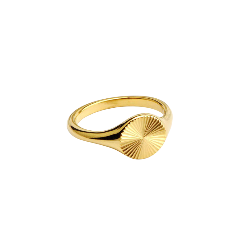 Radiant Texture Signet Ring