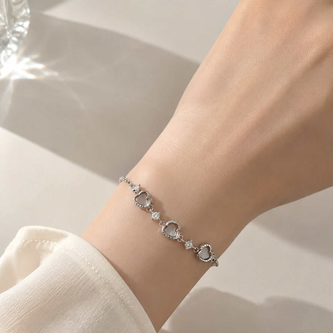 Crystal Heartline Bracelet