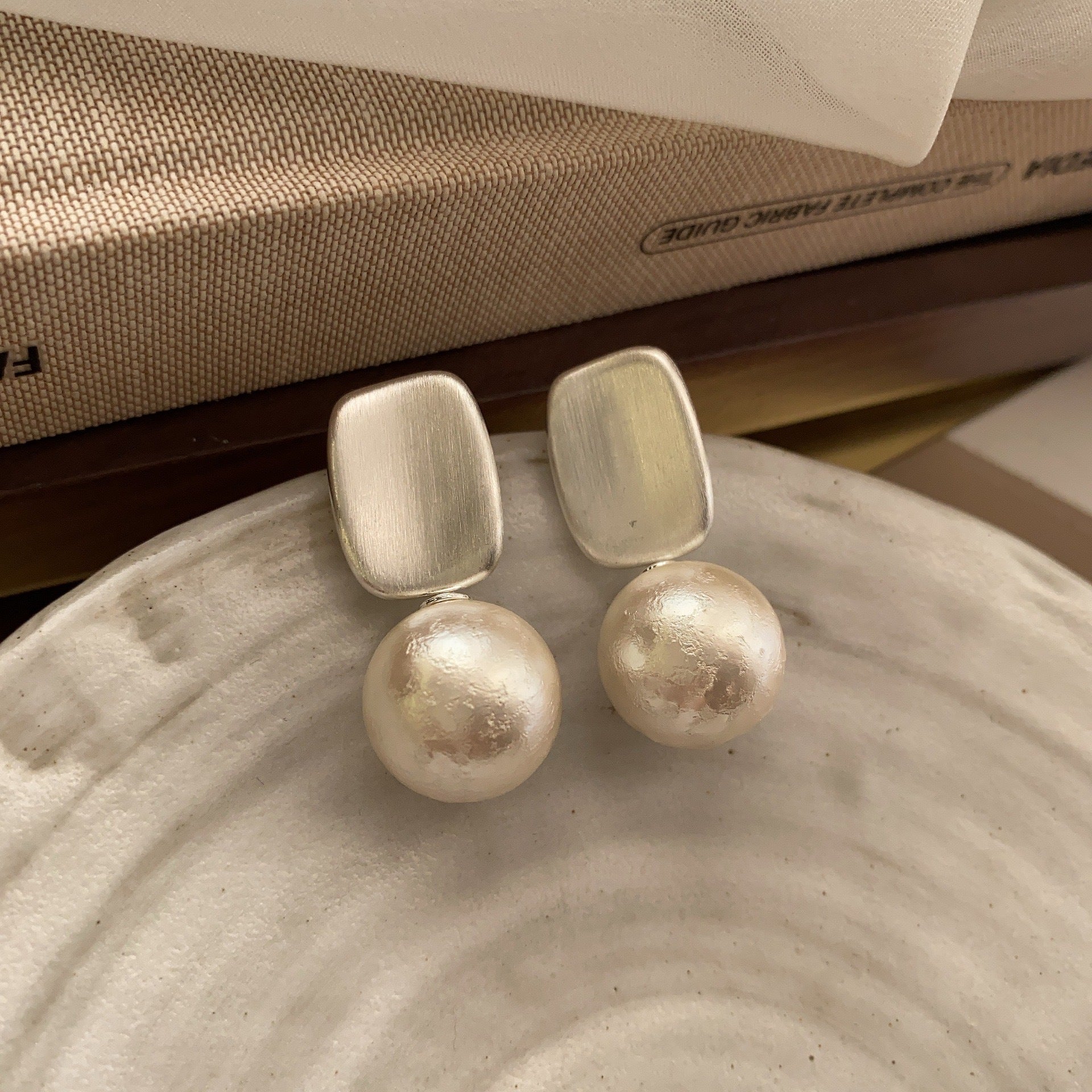 Matte Pearl Drop Earrings