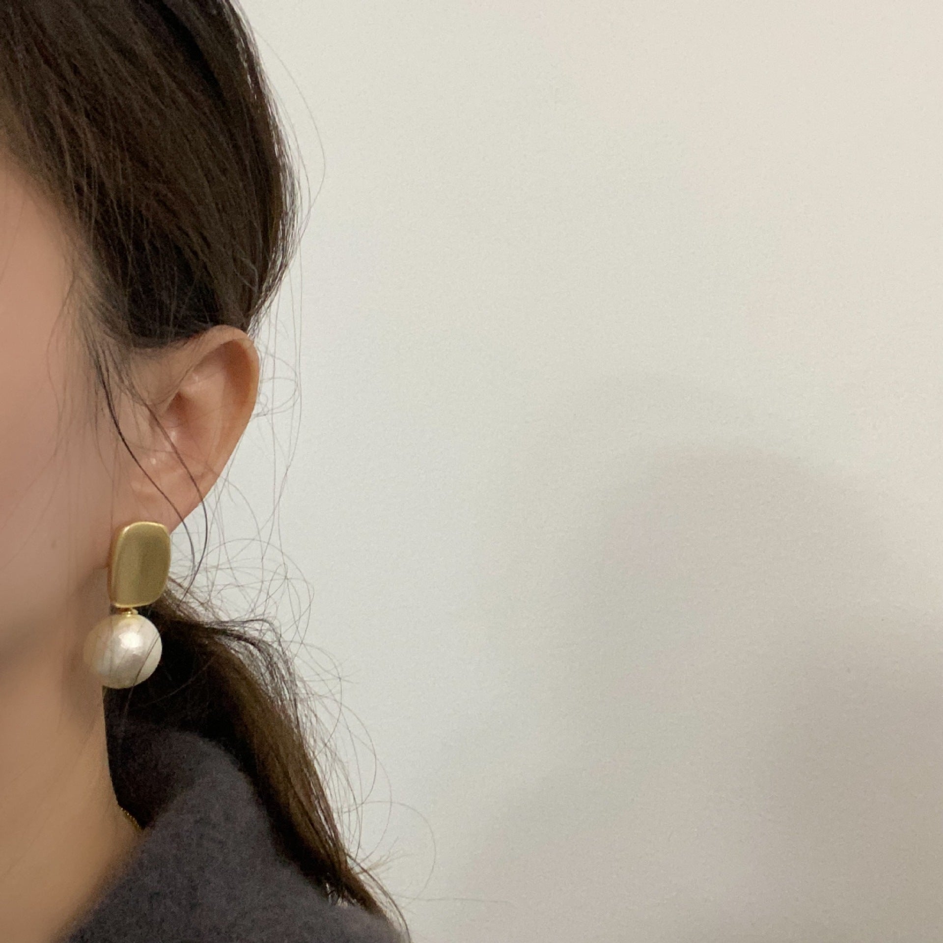 Matte Pearl Drop Earrings