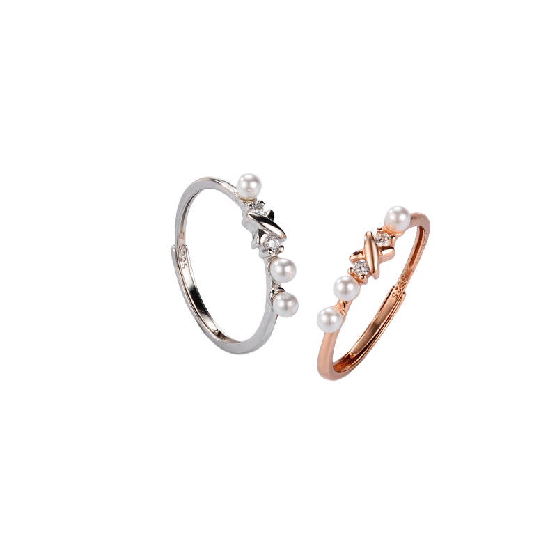 Pearl & Cubic Accent Ring